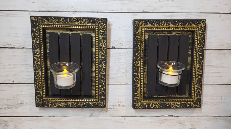 Pair of DIY Dollar Tree LED candle sconces