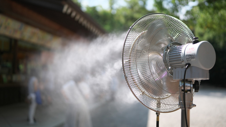 Fan misting system 