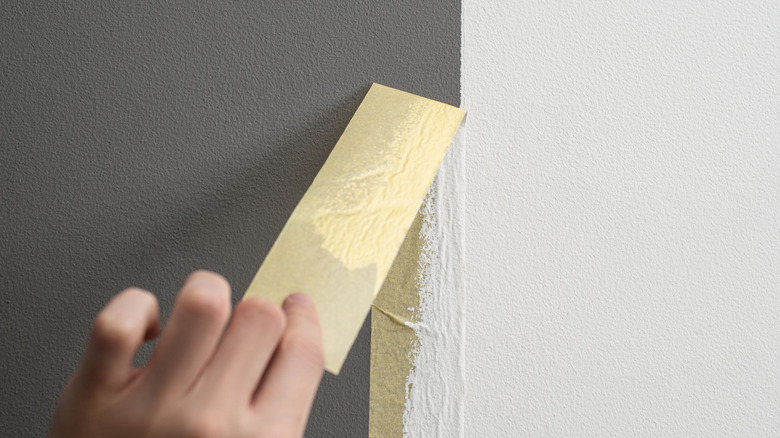 tape on wall