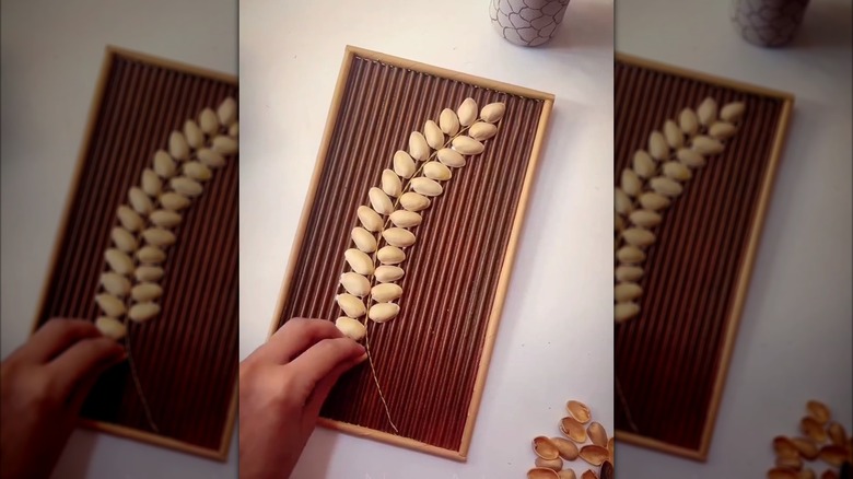 Pistachio shell wall art video tutorial