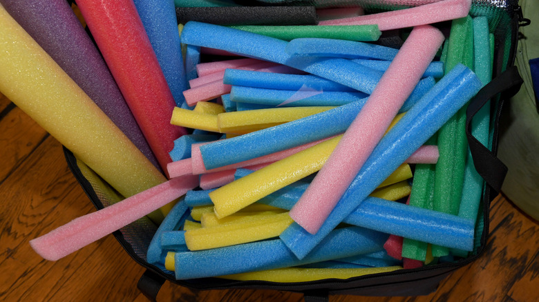 pile of pool noodles