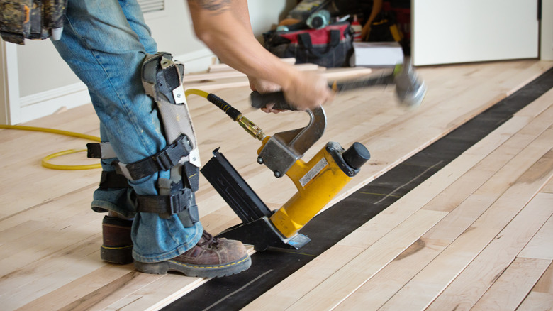 nailing hardwood floor