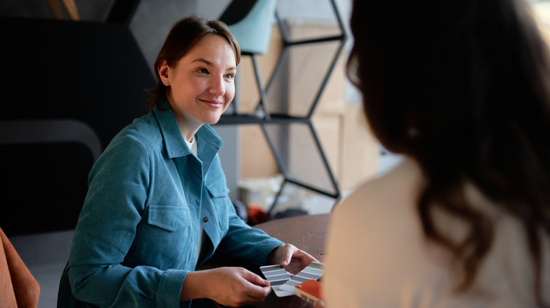 Person working with an interior designer