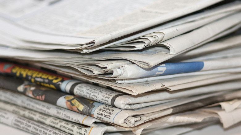 old newspapers for window insulation