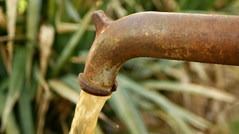 Dirty water from a well