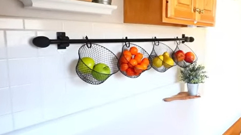 DIY kitchen hanging rail