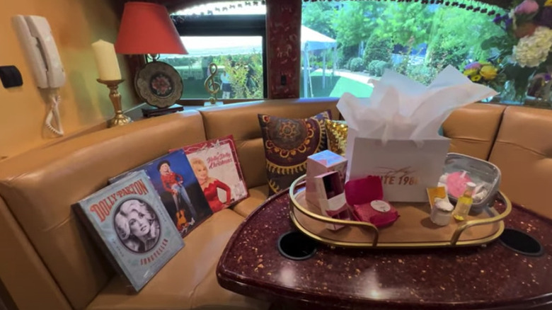 Dolly Parton tour bus dining room