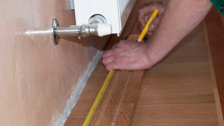 measuring baseboard heater for cover