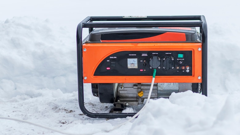 A generator in snow