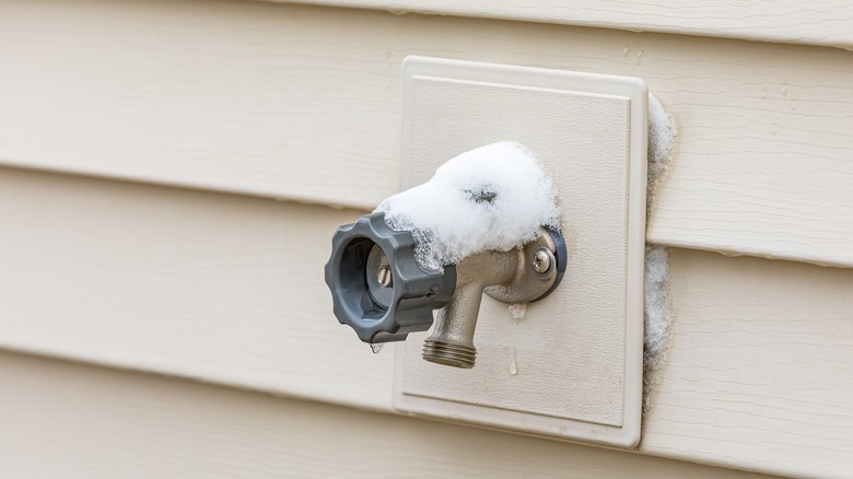 Snow on hose spiget