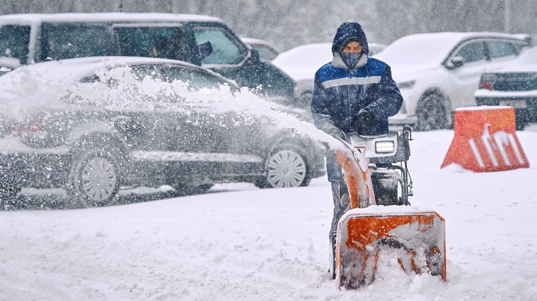 using a snowblower on street