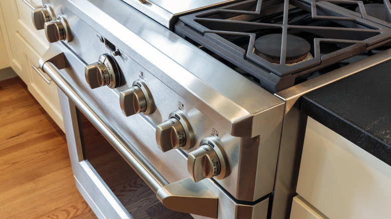 stainless steel stove and oven