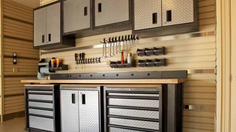 High quality steel garage cabinets and tools