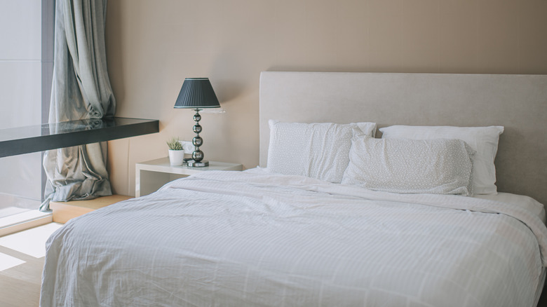 light neutral headboard cover