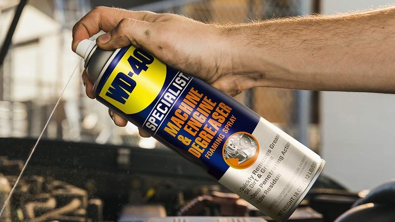 WD-40 engine degreaser