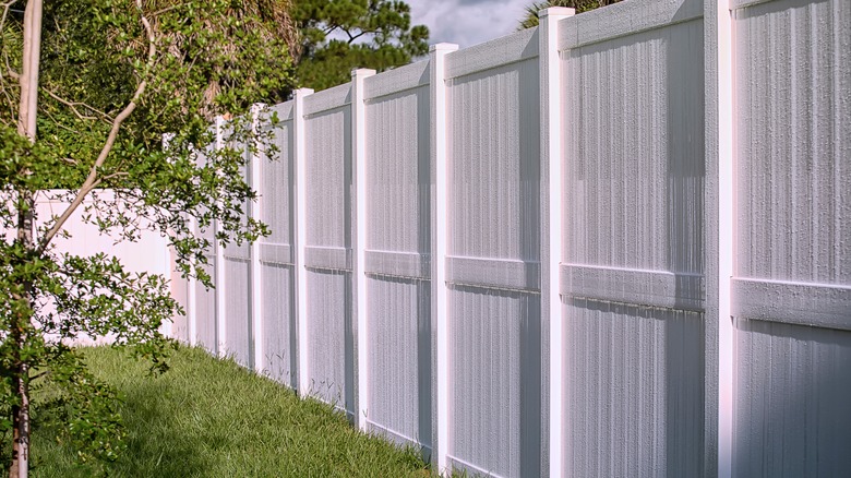 Large white fence