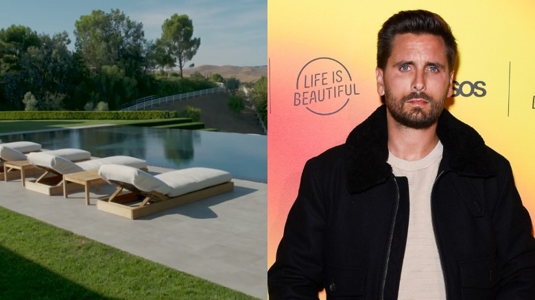 Scott Disick's pool area