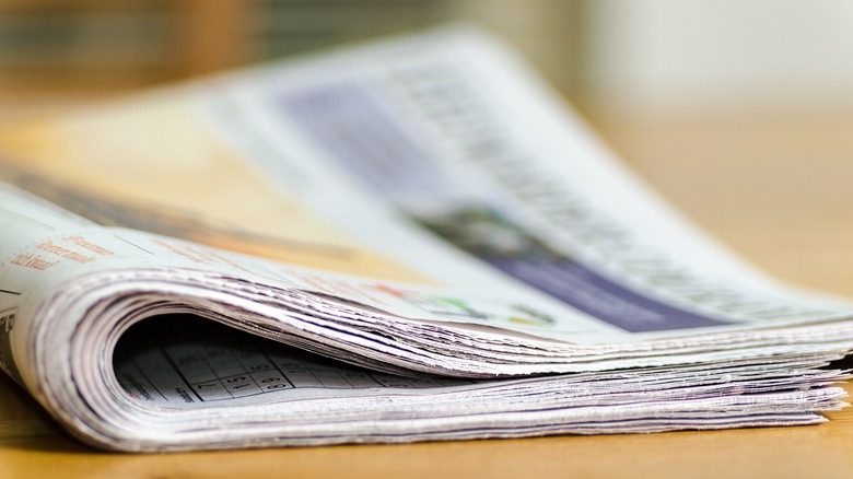 Stack of newspapers