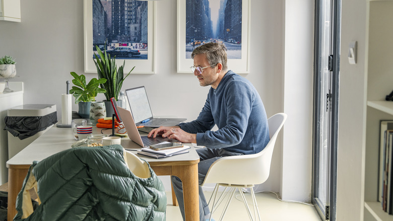 Person working at home