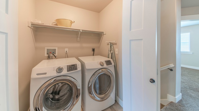 Washer and dryer in closet