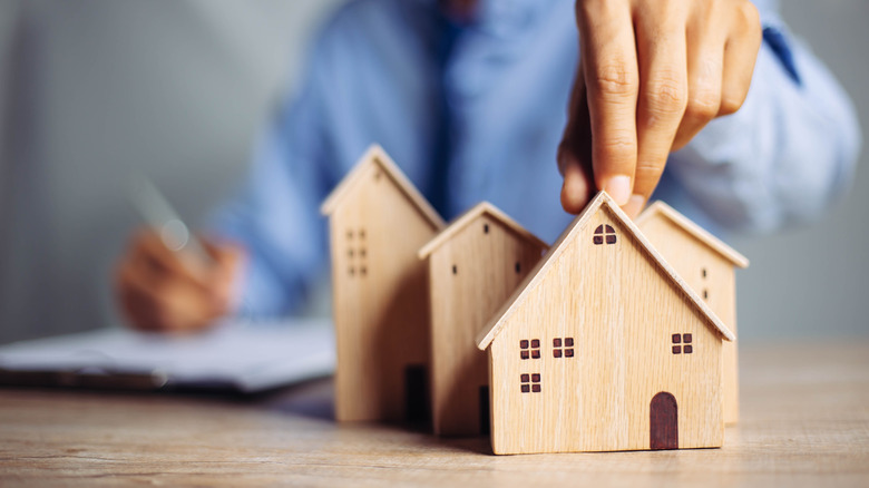 wooden house model