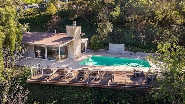 pool area and lush greenery