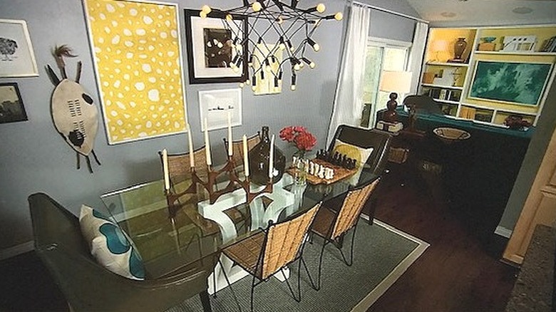 Colorful tribal dining room