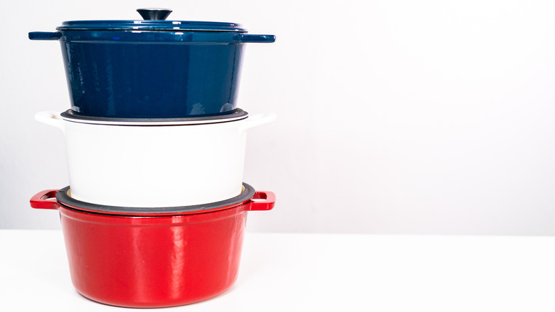 stack of Dutch ovens