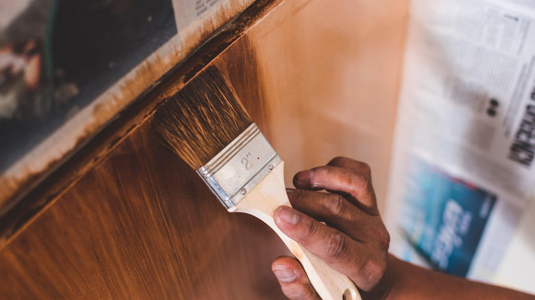 painting a cabinet