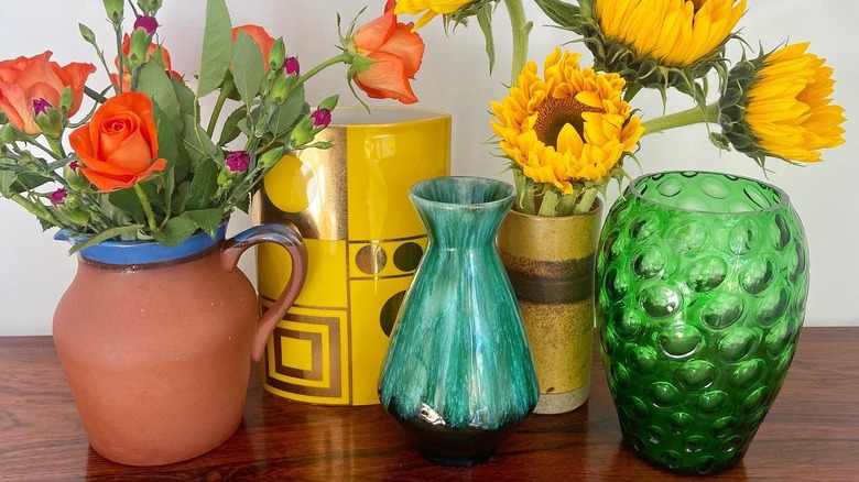 Eclectic vintage vase collection