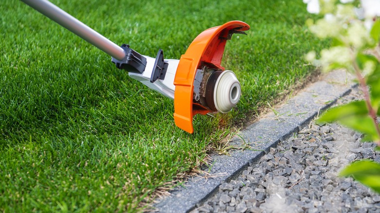 border edge being trimmed