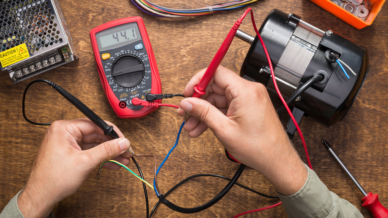 Measuring resistance in an electric motor