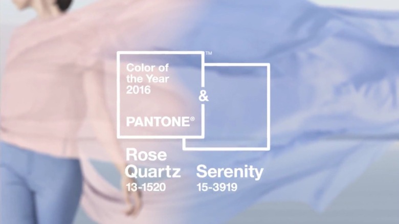 Pantone colors Rose Quartz and Serentiy