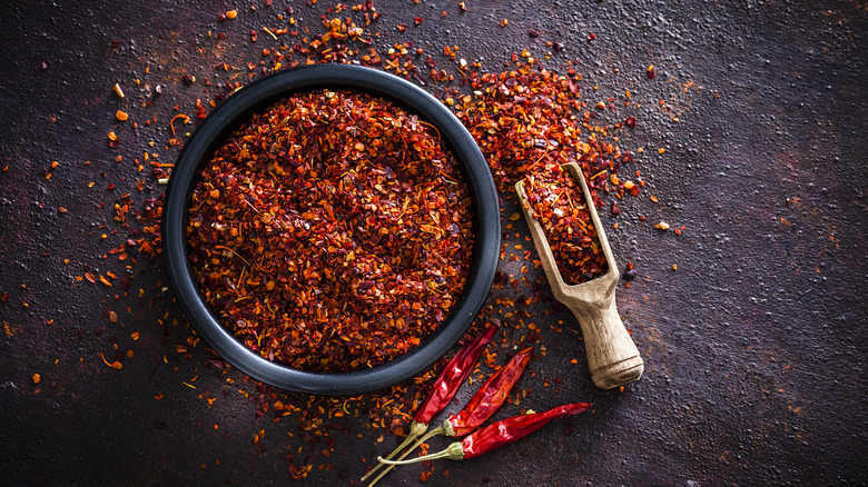 bowl of cayenne pepper