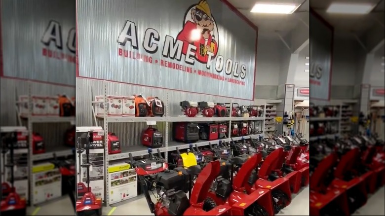 Inside of an Acme Tools store