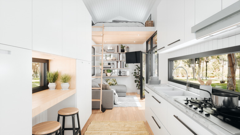 Interior of tiny house