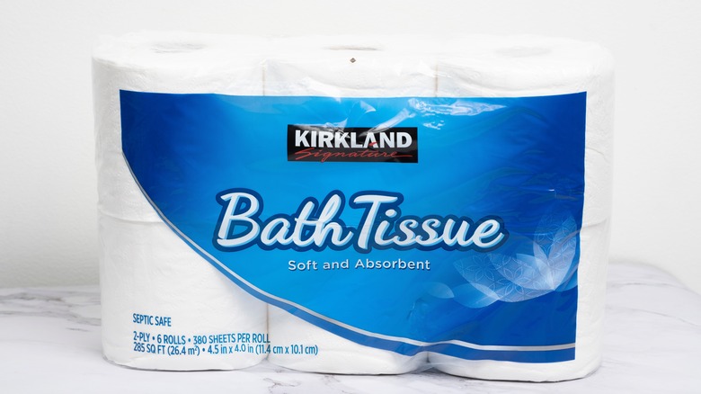 kirkland bath tissue up close