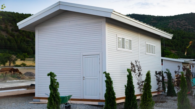 White kit home in countryside