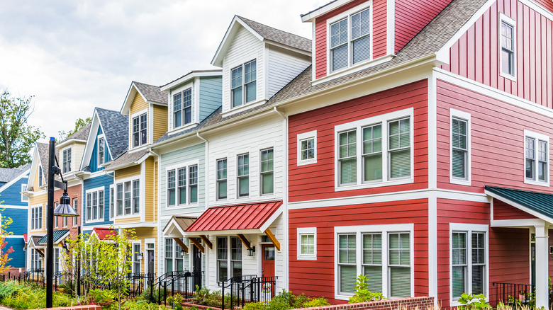 colorful town houses