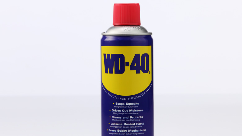 WD-40 on white background
