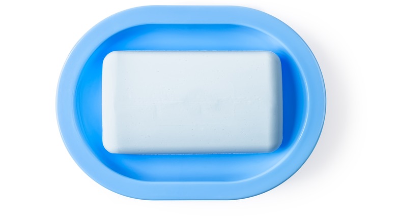 Dish soap on white background