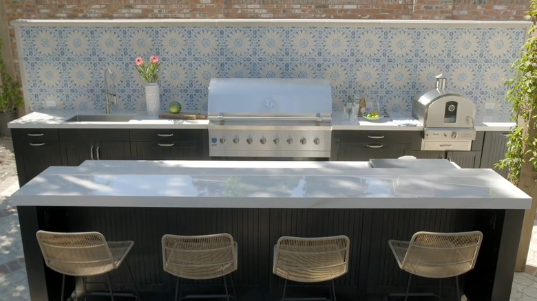 Jonathan Scott's Spanish tile backsplash