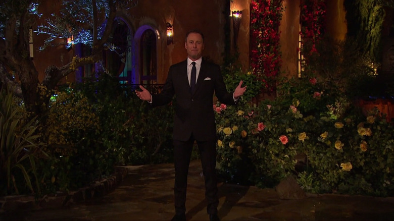 Chris Harrison outside the Bachelor Mansion