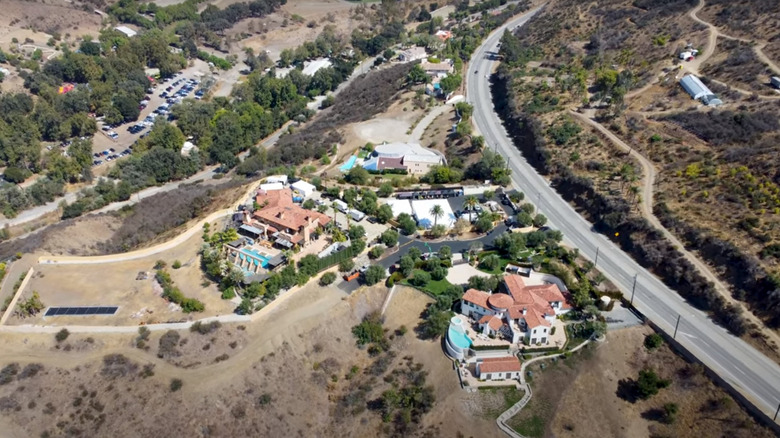 Ariel shot of the Bachelor Mansion