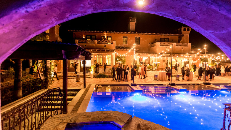 Pool party at the Bachelor Mansion