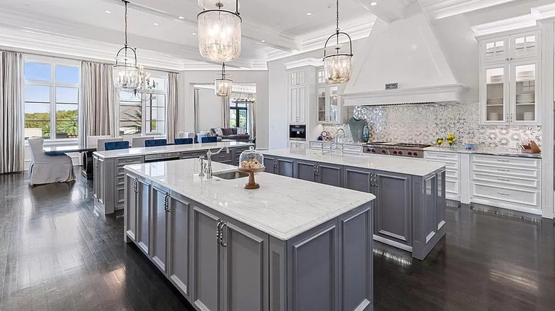 White and gray contemporary kitchen