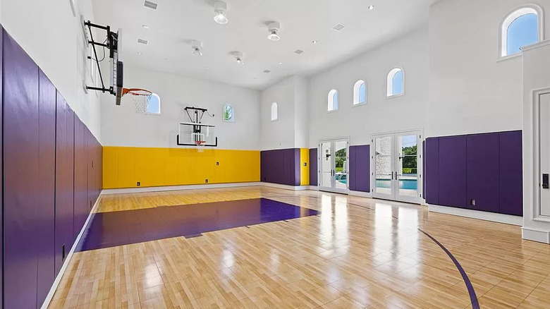 Indoor basketball court