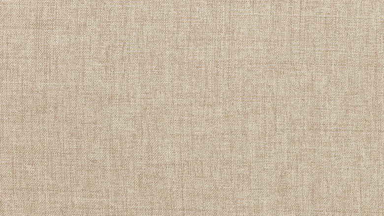 Closeup of beige woven material