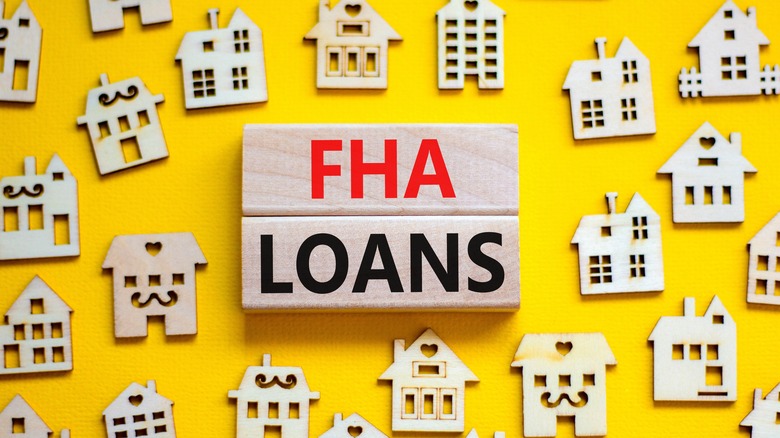 fha loan on wooden blocks