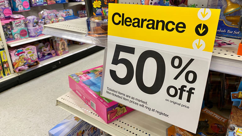 50% clearance sign